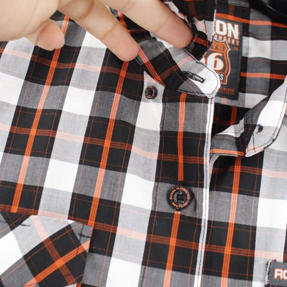 DIXXON Flannel co Shirt womens 2X Route 66 Bamboo Blend Plaid Motorcycle pockets - Picture 6 of 15